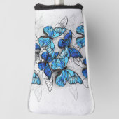 Zusammensetzung von White und Blue Butterflies Golf Headcover (Rotieren 90)
