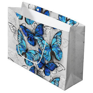 Zusammensetzung von White und Blue Butterflies Große Geschenktüte