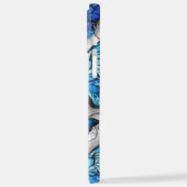 Zusammensetzung von White und Blue Butterflies iPhone Hülle (Linke Seite)