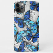 Zusammensetzung von White und Blue Butterflies iPhone Hülle (Rückseite)