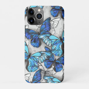 Zusammensetzung von White und Blue Butterflies iPhone 11Pro Hülle