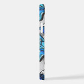 Zusammensetzung von White und Blue Butterflies iPhone Hülle (Rechte Seite)