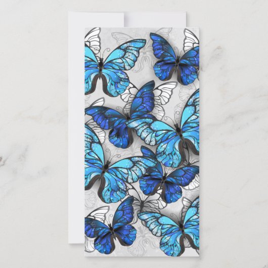 Zusammensetzung von White und Blue Butterflies Karte (Vorderseite)