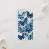 Zusammensetzung von White und Blue Butterflies Karte (Vorderseite/Rückseite Beispiel)