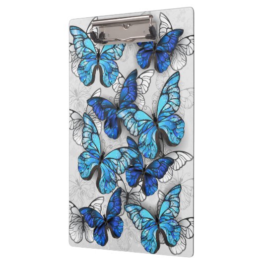 Zusammensetzung von White und Blue Butterflies Klemmbrett (Links)