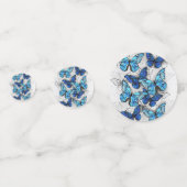 Zusammensetzung von White und Blue Butterflies Konfetti (Vorderseiten)