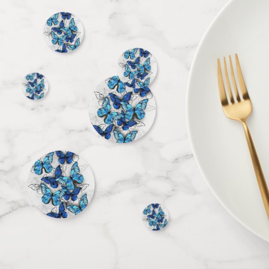 Zusammensetzung von White und Blue Butterflies Konfetti (Gruppe)