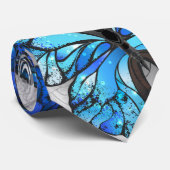 Zusammensetzung von White und Blue Butterflies Krawatte (Gerollt)