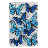 Zusammensetzung von White und Blue Butterflies Magnet (Vertikal)