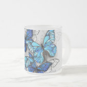 Zusammensetzung von White und Blue Butterflies Mattglastasse (VorderseiteRechts)