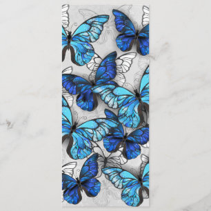 Zusammensetzung von White und Blue Butterflies Menükarte