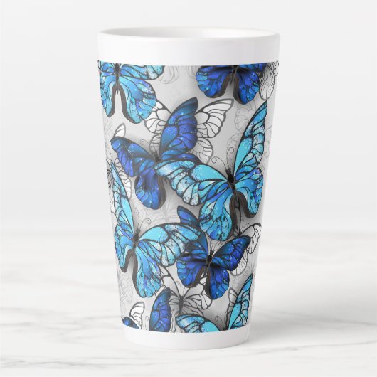 Zusammensetzung von White und Blue Butterflies Milchtasse (Vorderseite)