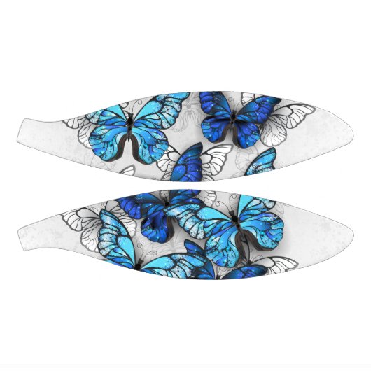 Zusammensetzung von White und Blue Butterflies Mini Basketball (Panele)