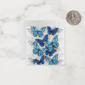 Zusammensetzung von White und Blue Butterflies Mitteilungskarte (Vorderseite/Rückseite Beispiel)