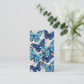 Zusammensetzung von White und Blue Butterflies Platzkarte (Stehend Vorderseite)