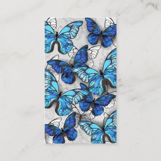 Zusammensetzung von White und Blue Butterflies Platzkarte (Vorderseite)
