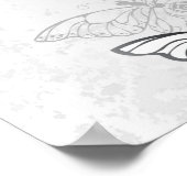 Zusammensetzung von White und Blue Butterflies Poster (Ecke)