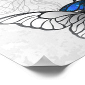 Zusammensetzung von White und Blue Butterflies Poster (Ecke)