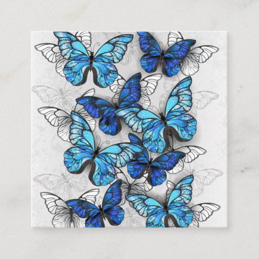 Zusammensetzung von White und Blue Butterflies Rabattkarte (Vorderseite)