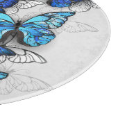 Zusammensetzung von White und Blue Butterflies Schneidebrett (Ecke)