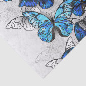 Zusammensetzung von White und Blue Butterflies Seidenpapier (Ausschnitt)