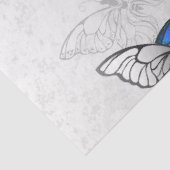 Zusammensetzung von White und Blue Butterflies Seidenpapier (Ausschnitt)