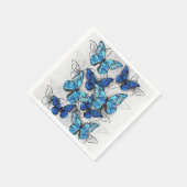 Zusammensetzung von White und Blue Butterflies Serviette (Ecke)