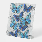 Zusammensetzung von White und Blue Butterflies Sockelschild (Vorderseite)