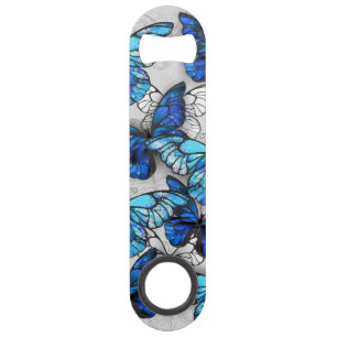 Zusammensetzung von White und Blue Butterflies Speed Flaschenöffner