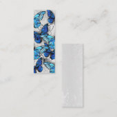 Zusammensetzung von White und Blue Butterflies Telefonnummerkarte (Vorne/Hinten)