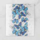 Zusammensetzung von White und Blue Butterflies Terminkarte (Außenseite Aufgefaltet)