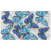 Zusammensetzung von White und Blue Butterflies Tischdecke (Vorderseite (Horizontal))