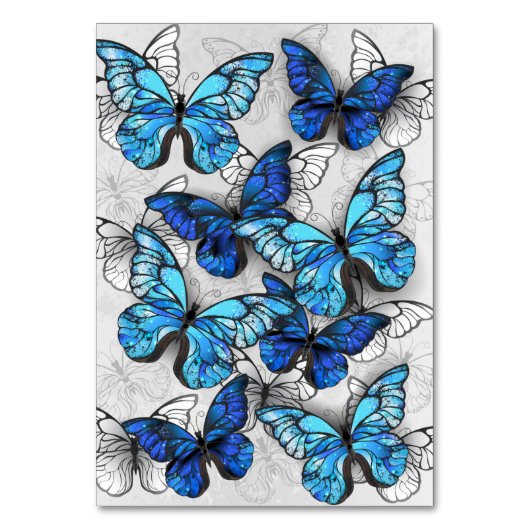 Zusammensetzung von White und Blue Butterflies Tischnummer (Vorderseite)