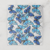 Zusammensetzung von White und Blue Butterflies Treuekarte (Außenseite Aufgefaltet)