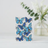 Zusammensetzung von White und Blue Butterflies Visitenkarte (Stehend Vorderseite)