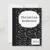 Zusammensetzungs-Notizbuch-Abschluss-Einladung Einladung (Vorderseite)