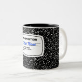 Zusammensetzungs-Notizbuch kundengerecht Zweifarbige Tasse (VorderseiteRechts)