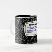 Zusammensetzungs-Notizbuch kundengerecht Zweifarbige Tasse (Vorderseite Links)