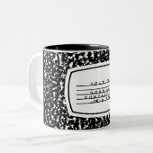 Zusammensetzungsbuch Zweifarbige Tasse (Vorderseite Links)