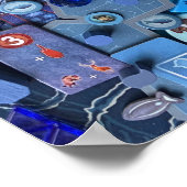 Zusammenstellung der Mainboard-Game-Komponenten Poster (Ecke)