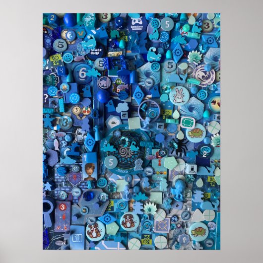 Zusammenstellung der Mainboard-Game-Komponenten Poster (Vorne)