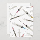 Zusammenstellung der Spritzen in verschiedenen Grö Postkarte (Vorne/Hinten)