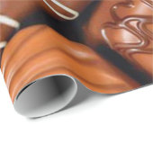 Zusammenstellung der verlockenden Schokoladen Geschenkpapier (Rolleneckpunkt)