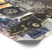 Zusammenstellung eklektischer Vintager Güter Poster (Ecke)