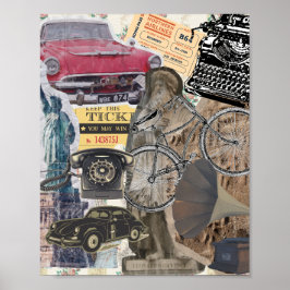 Zusammenstellung eklektischer Vintager Güter Poster