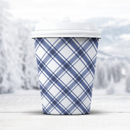 Zusammenstellungen von Blau und Weißbuch Pappbecher