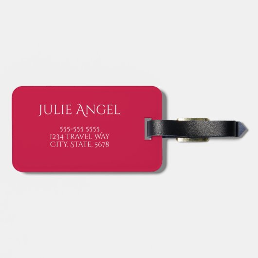 Zusammenstoßende Farben Gepäckanhänger (Rückseite horizontal)