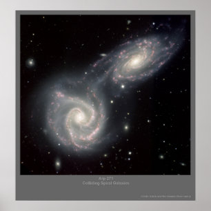 Zusammenstoßende Spiralarme ARP-271 Poster