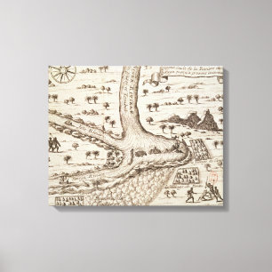 Zusammenströmen des Nigers Leinwanddruck