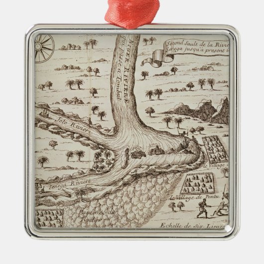 Zusammenströmen des Nigers Ornament Aus Metall (Vorne)